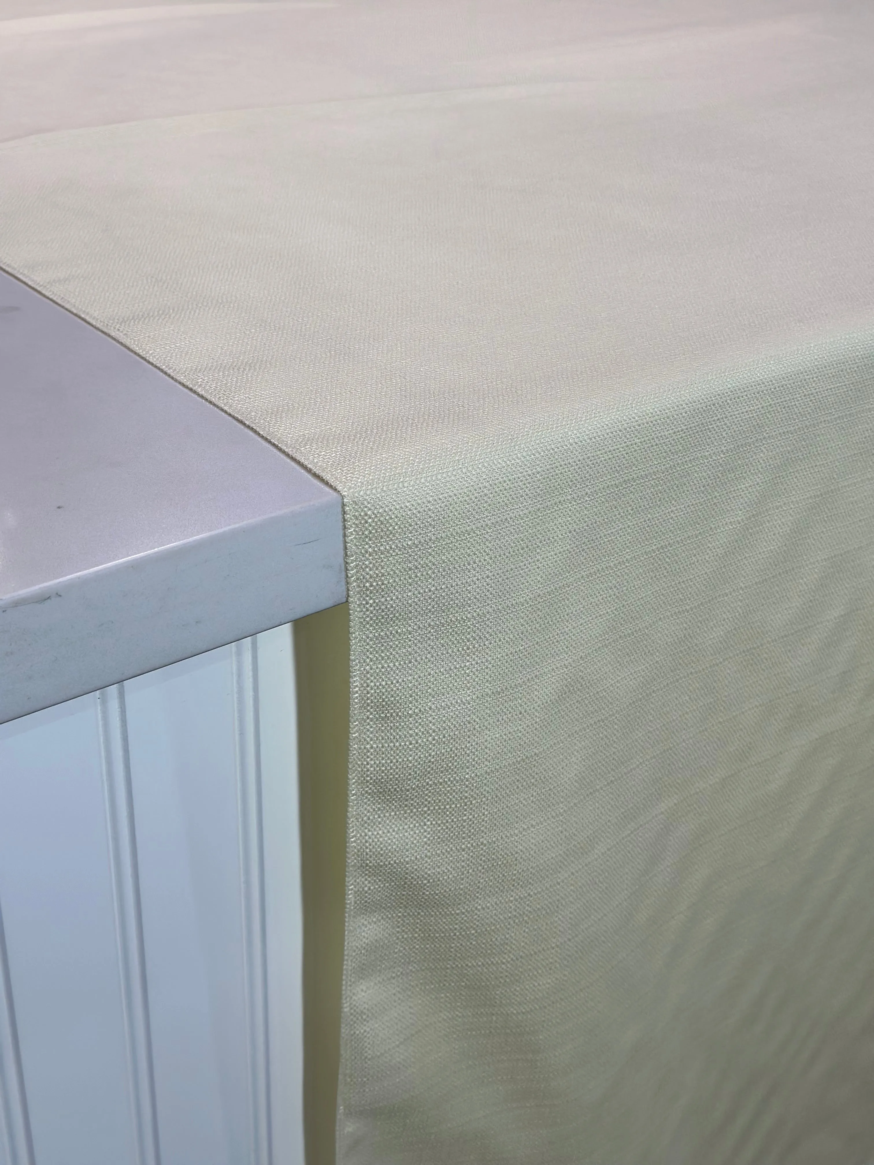 1pc - Rustic Linen Table Linen 120"x156" Banquet - Ivory