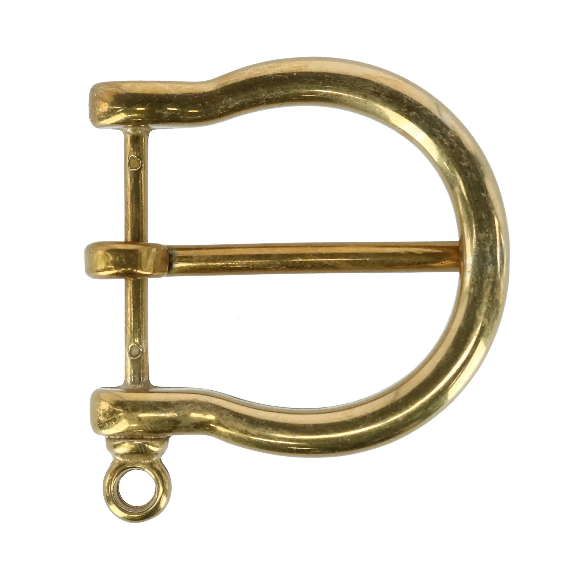 35mm Distinguished Rounded Solid Brass Harness Belt Buckle