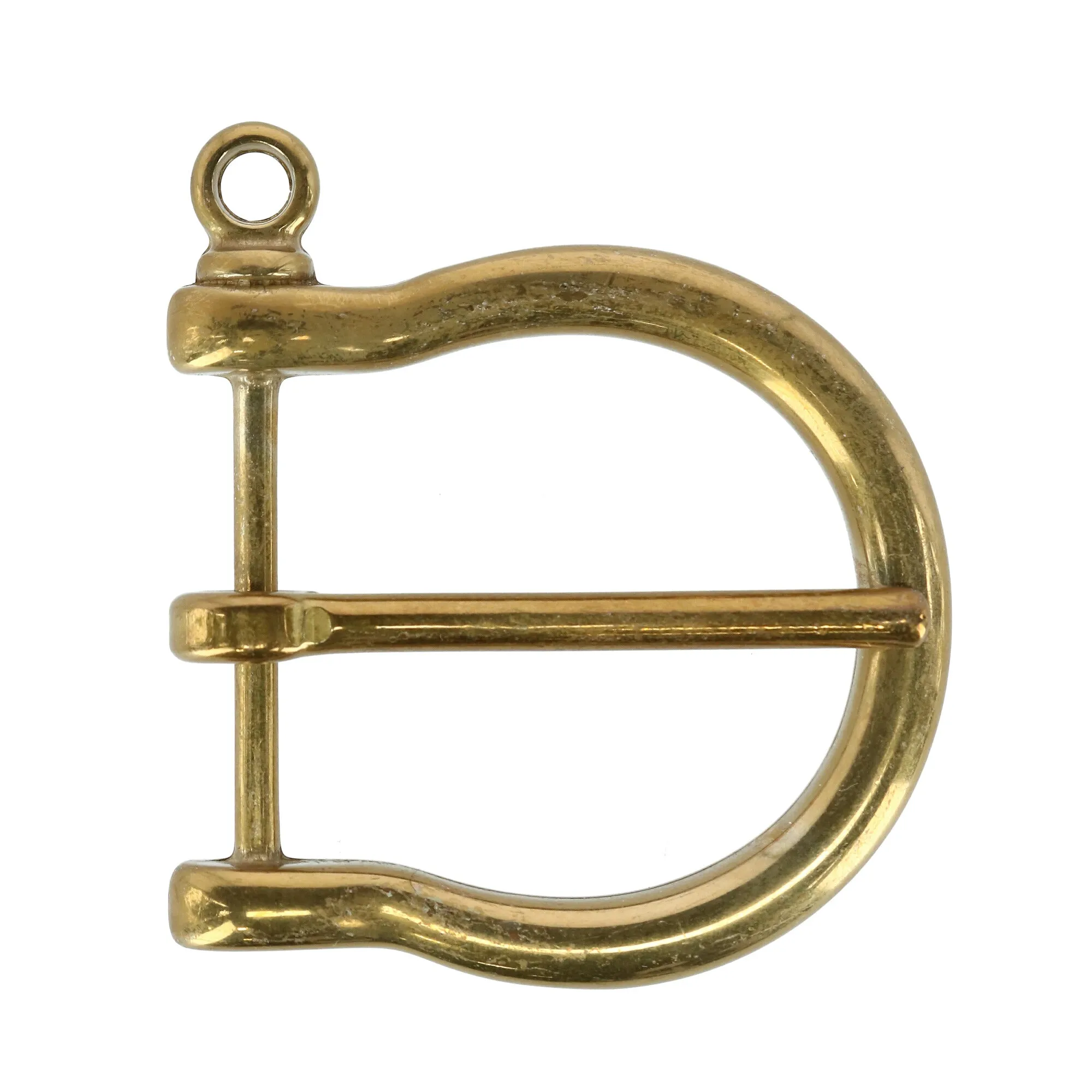 35mm Distinguished Rounded Solid Brass Harness Belt Buckle