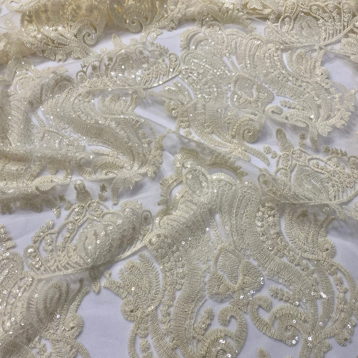 8pcs - Princess Lace Table Runner 14"x108" - Ivory