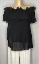 Alex Bardot Chiffon Pleated Top (2 Colours)