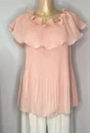 Alex Bardot Chiffon Pleated Top (2 Colours)
