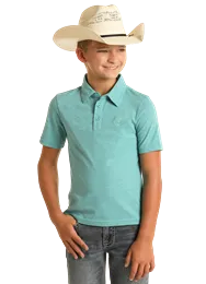 Boy's Rock & Roll Striped Polo