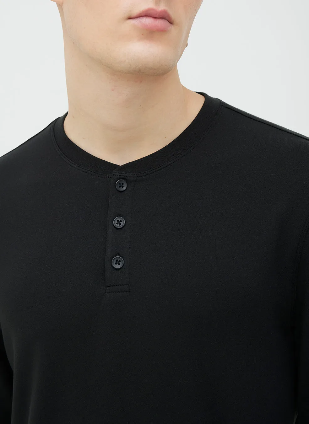 Brushed Long Sleeve Henley