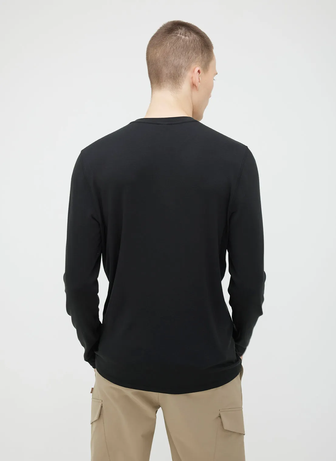 Brushed Long Sleeve Henley