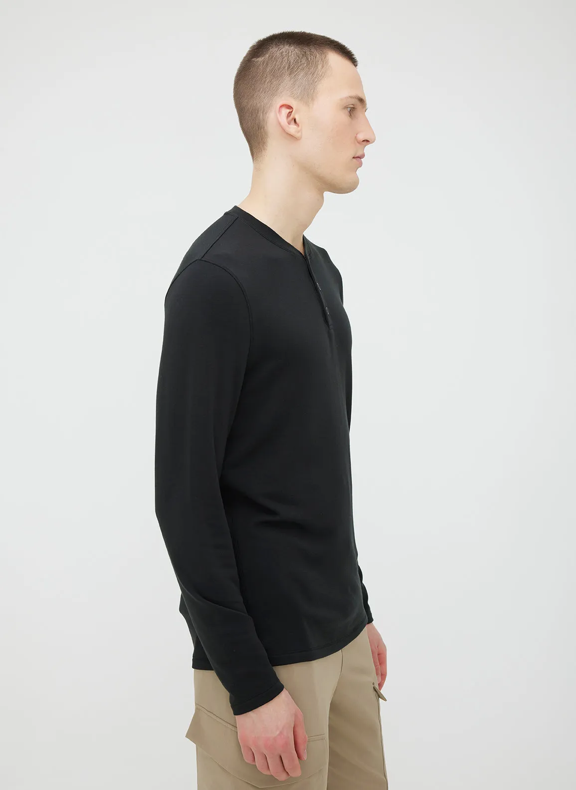 Brushed Long Sleeve Henley