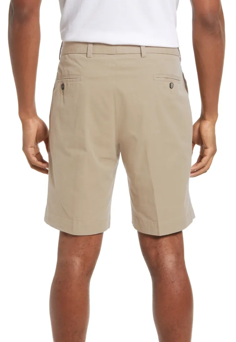 Charleston Khakis Washed Poplin Short, Flat Front, Regular Rise
