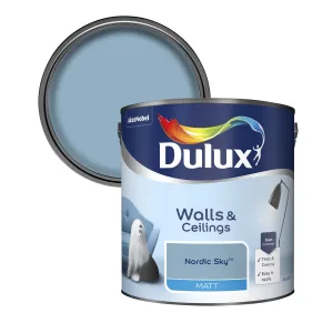 Dulux Matt Emulsion Paint For Walls And Ceilings - Nordic Sky 2.5L