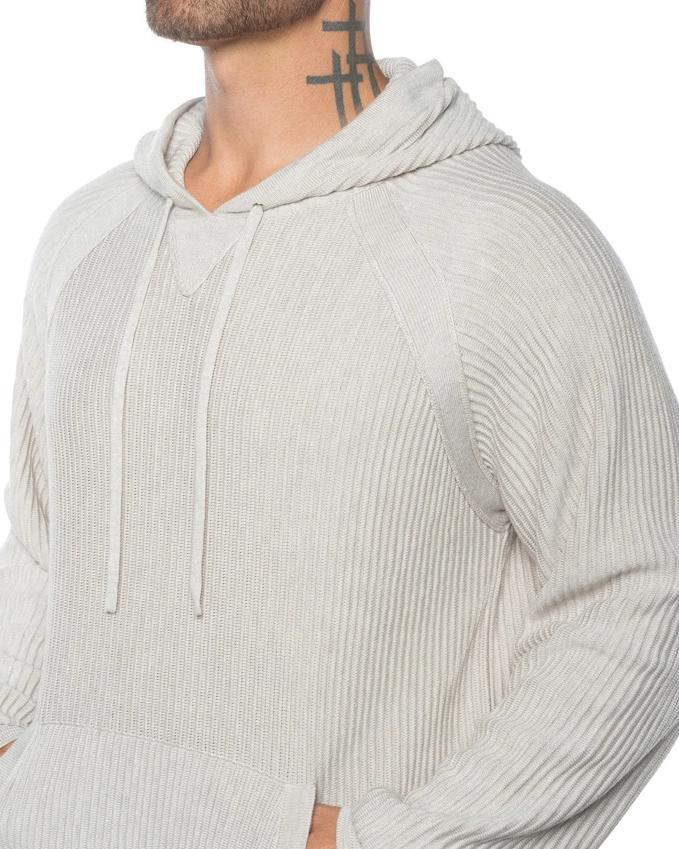 Dune Ottoman Knit Luxury Hoodie w/Silk & Wool
