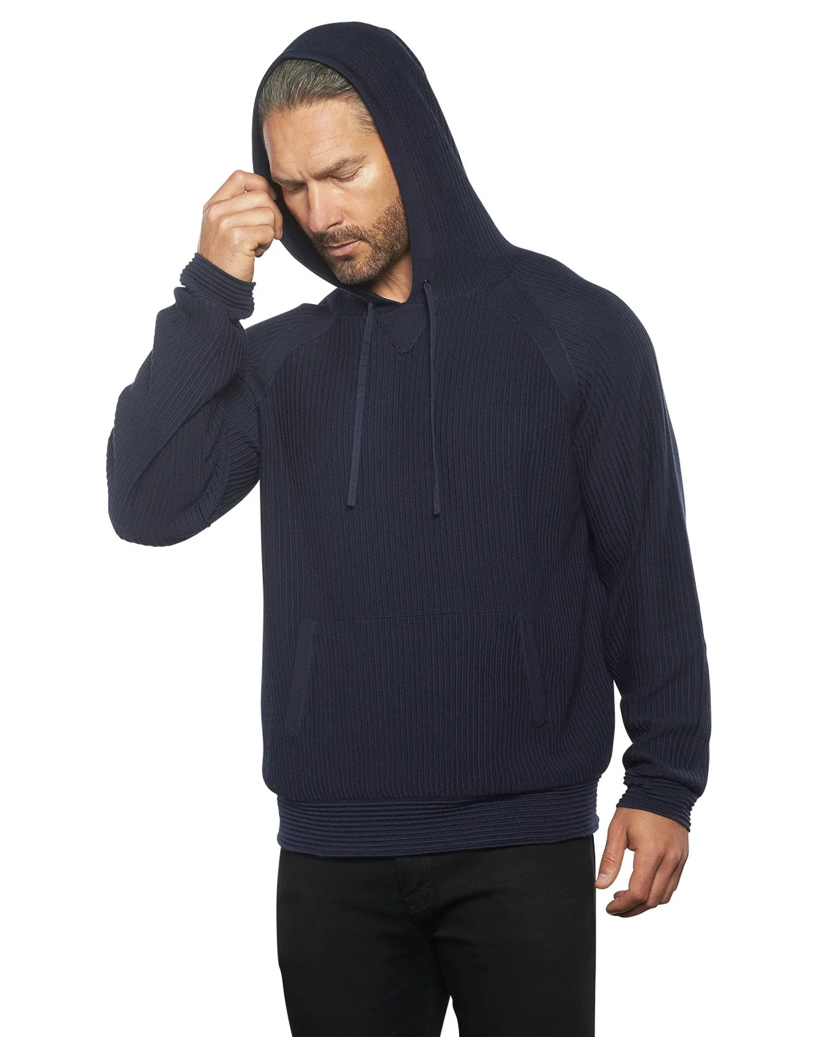 Dune Ottoman Knit Luxury Hoodie w/Silk & Wool