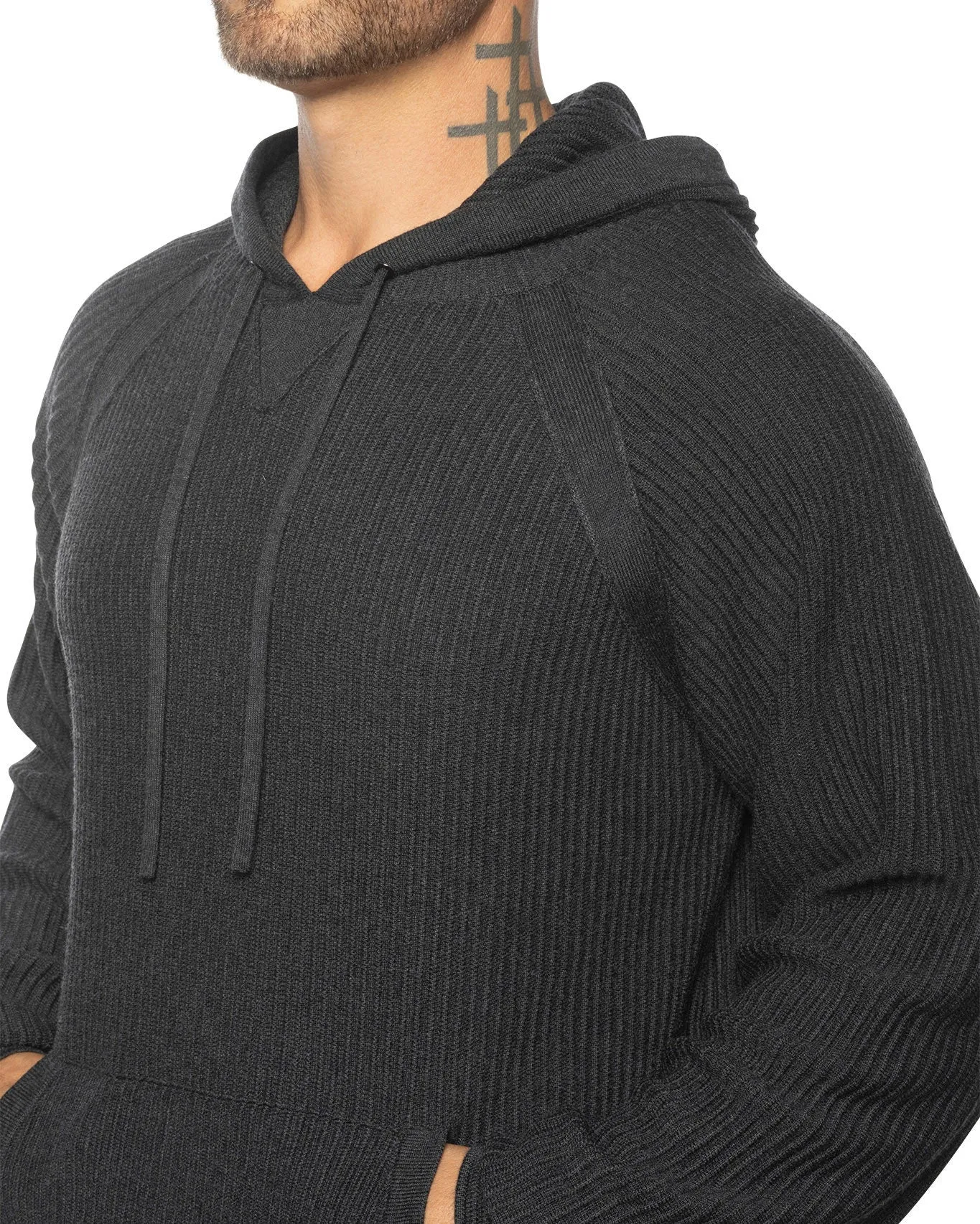 Dune Ottoman Knit Luxury Hoodie w/Silk & Wool