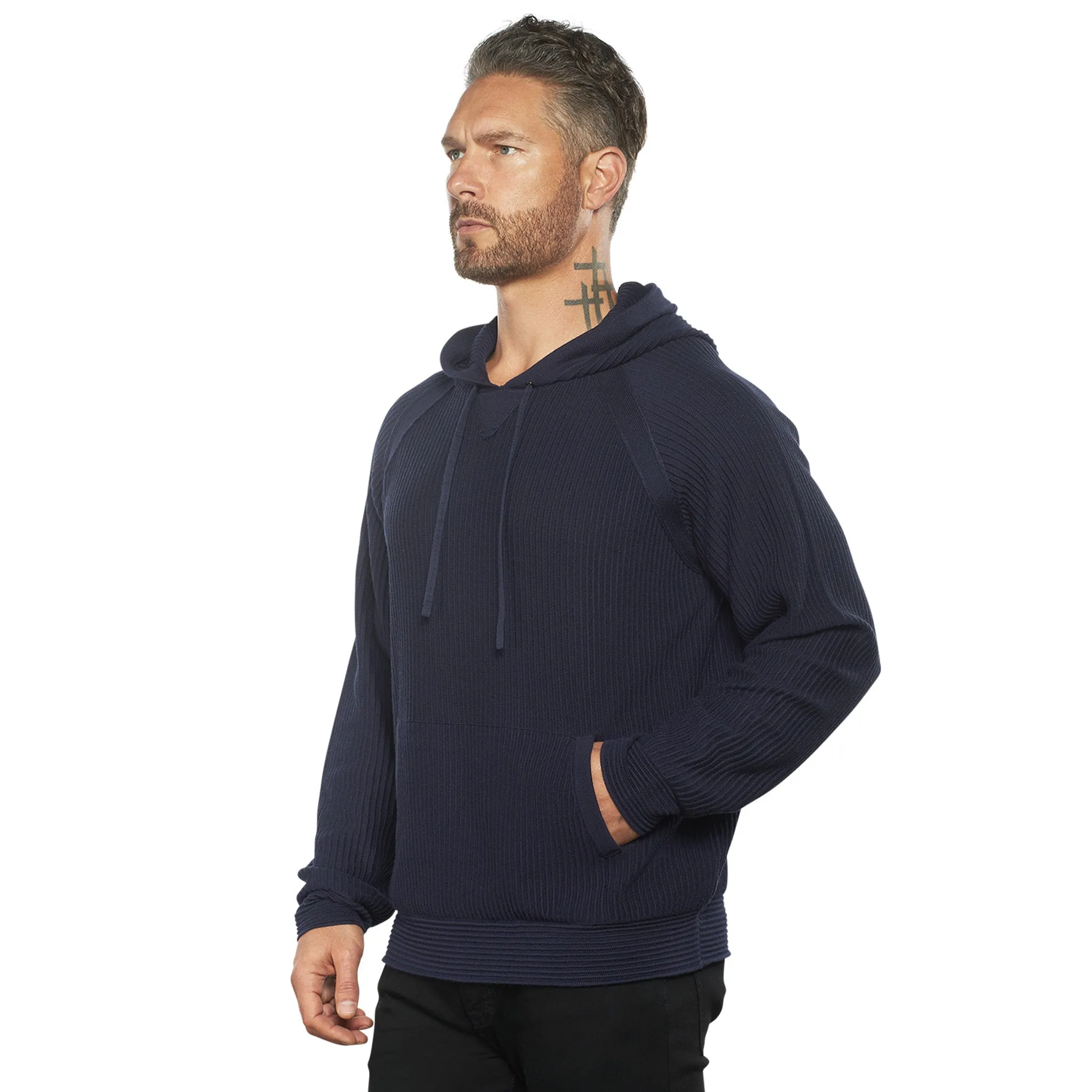 Dune Ottoman Knit Luxury Hoodie w/Silk & Wool