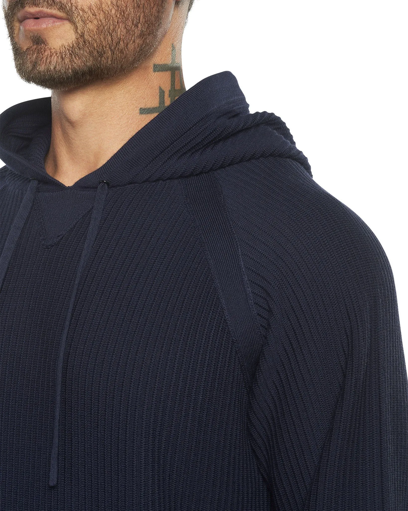 Dune Ottoman Knit Luxury Hoodie w/Silk & Wool