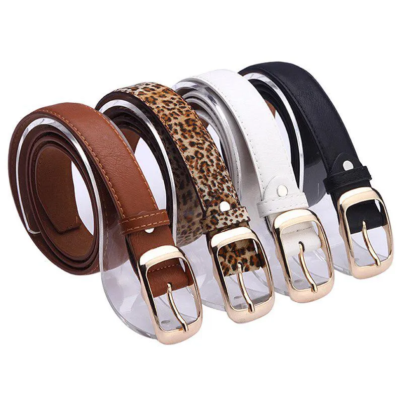 Fashion Women Faux Leather Alloy Pin Buckle Waist Strap Belt Slim Waistband 2019