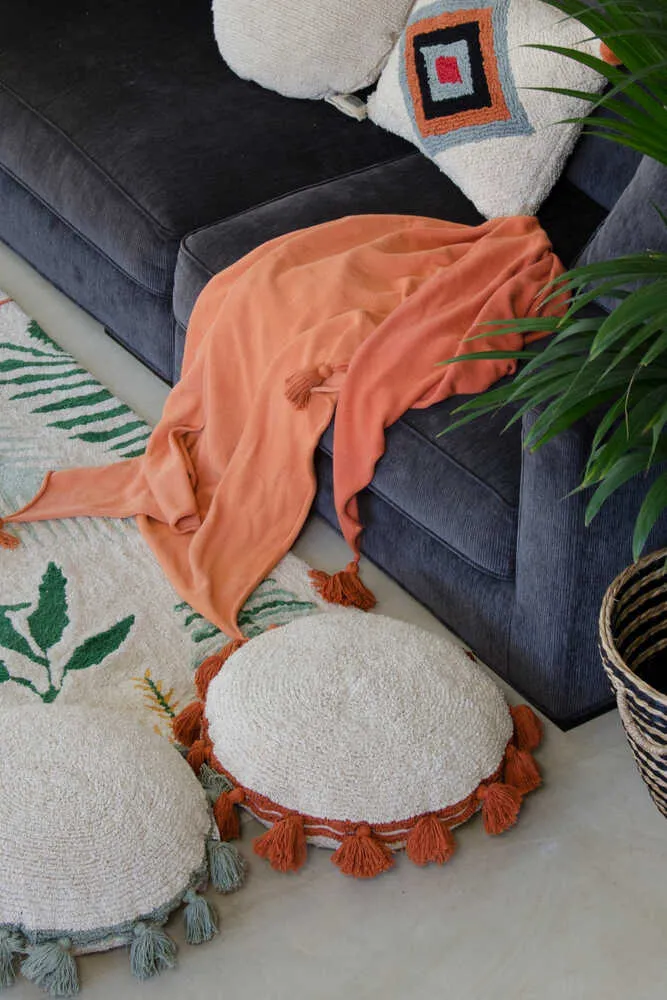 Lorena Canals Floor Cushion Circle Terracota