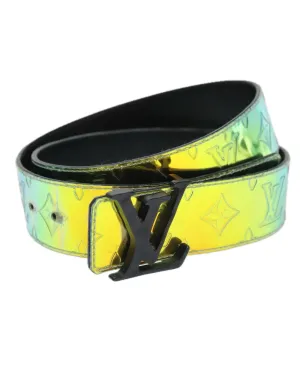 Monogram Canvas LV Shape Belt with Dust Bag - Black