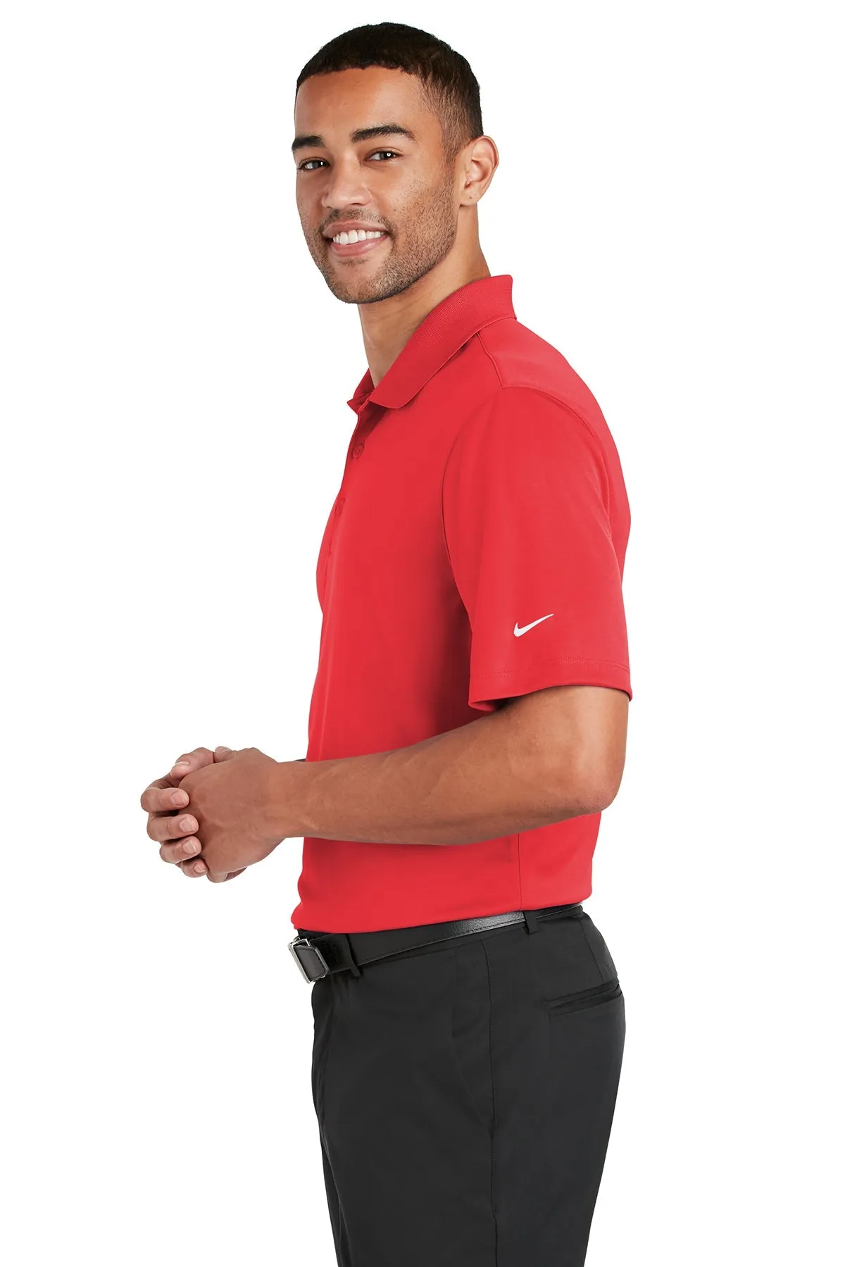 Nike Dri-FIT Players Custom Polos with Flat Knit Collar, University Red