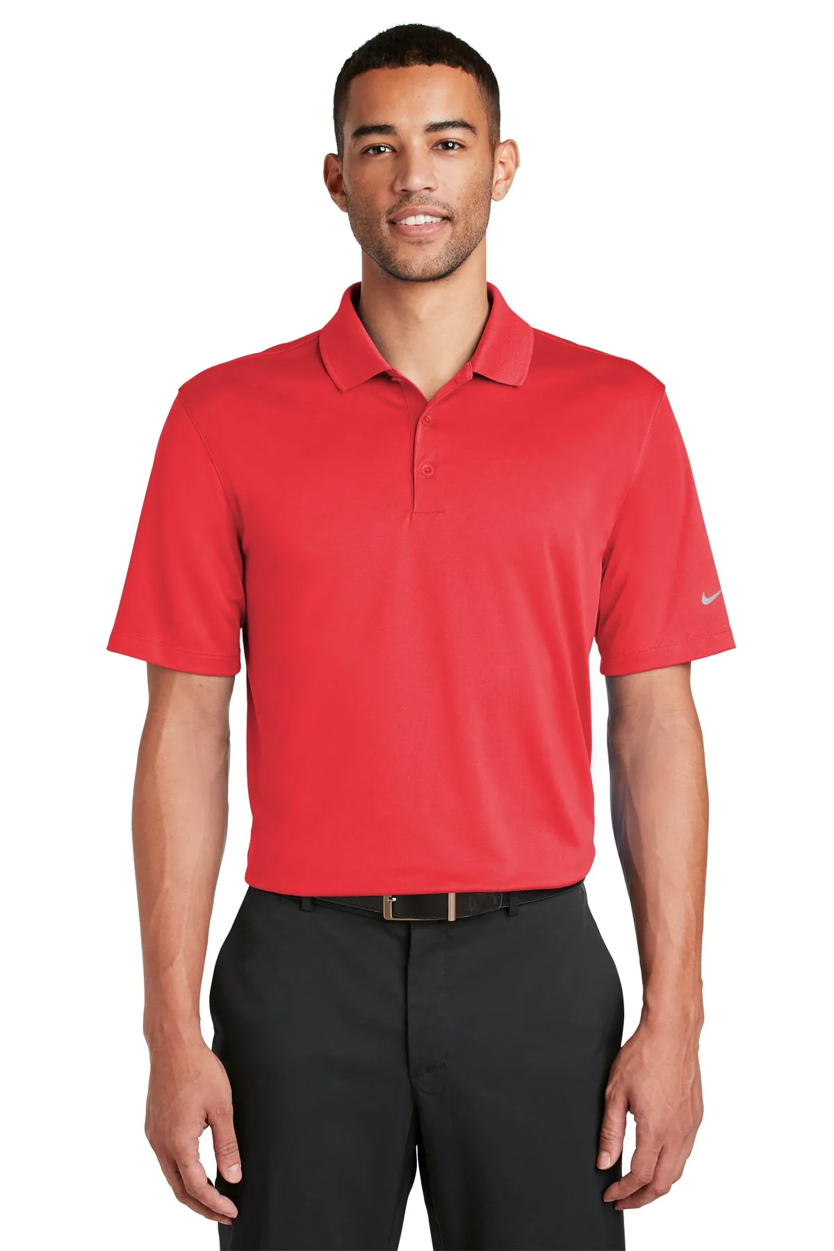 Nike Dri-FIT Players Custom Polos with Flat Knit Collar, University Red