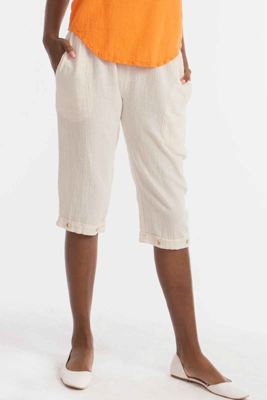 Nydia Our Newest Knee Length Crop Capri with POCKETS!