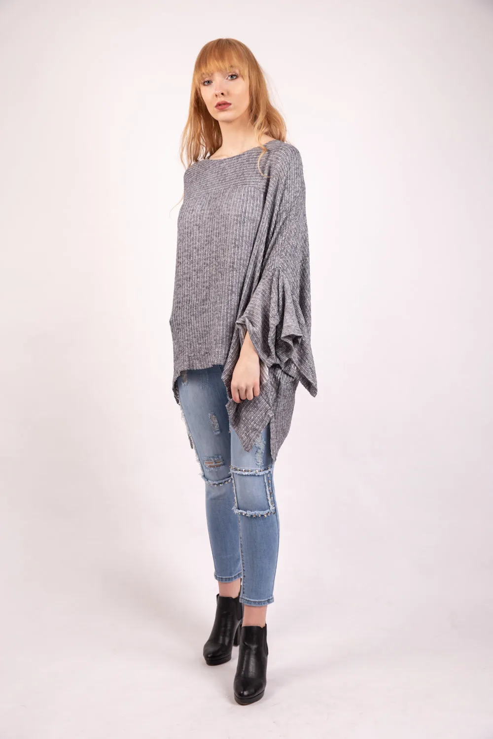 Oversized Textured Floaty Top