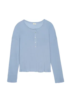 Rib Henley Long Sleeve Robin