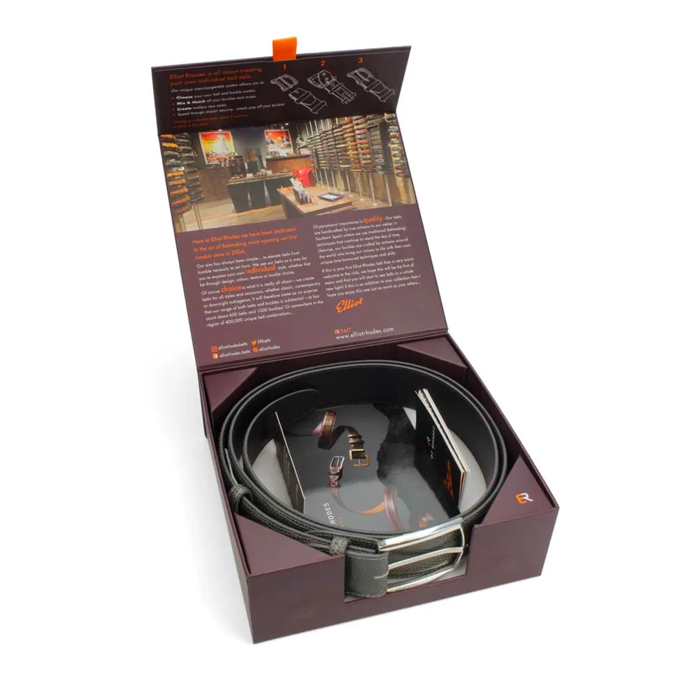 Tan/Choc Mix Greystoke Triple Antique Prong Belt